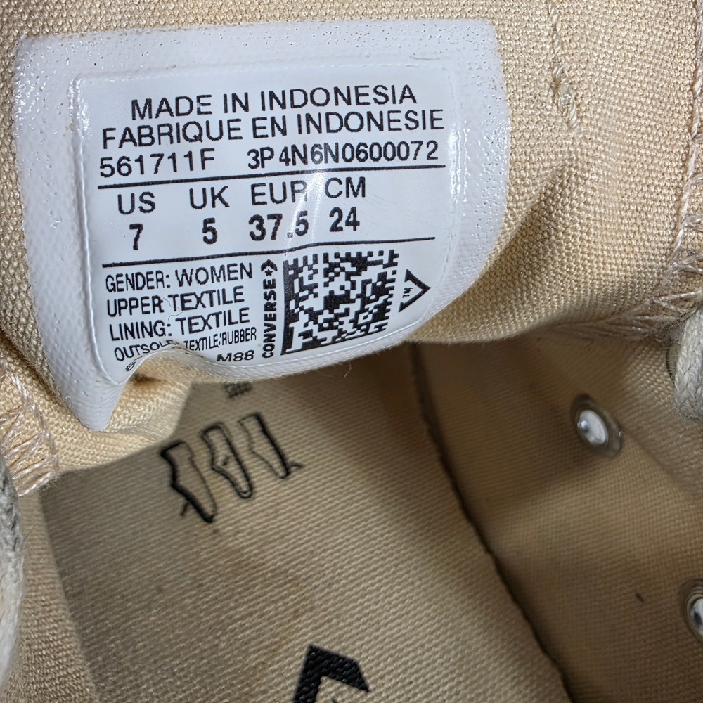 Converse Chuck Taylor All Star Low Top Glitter Gold Sneakers‎ Women's Size 7 - Picture 8 of 8